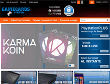 Tablet Screenshot of gamecardsperu.com